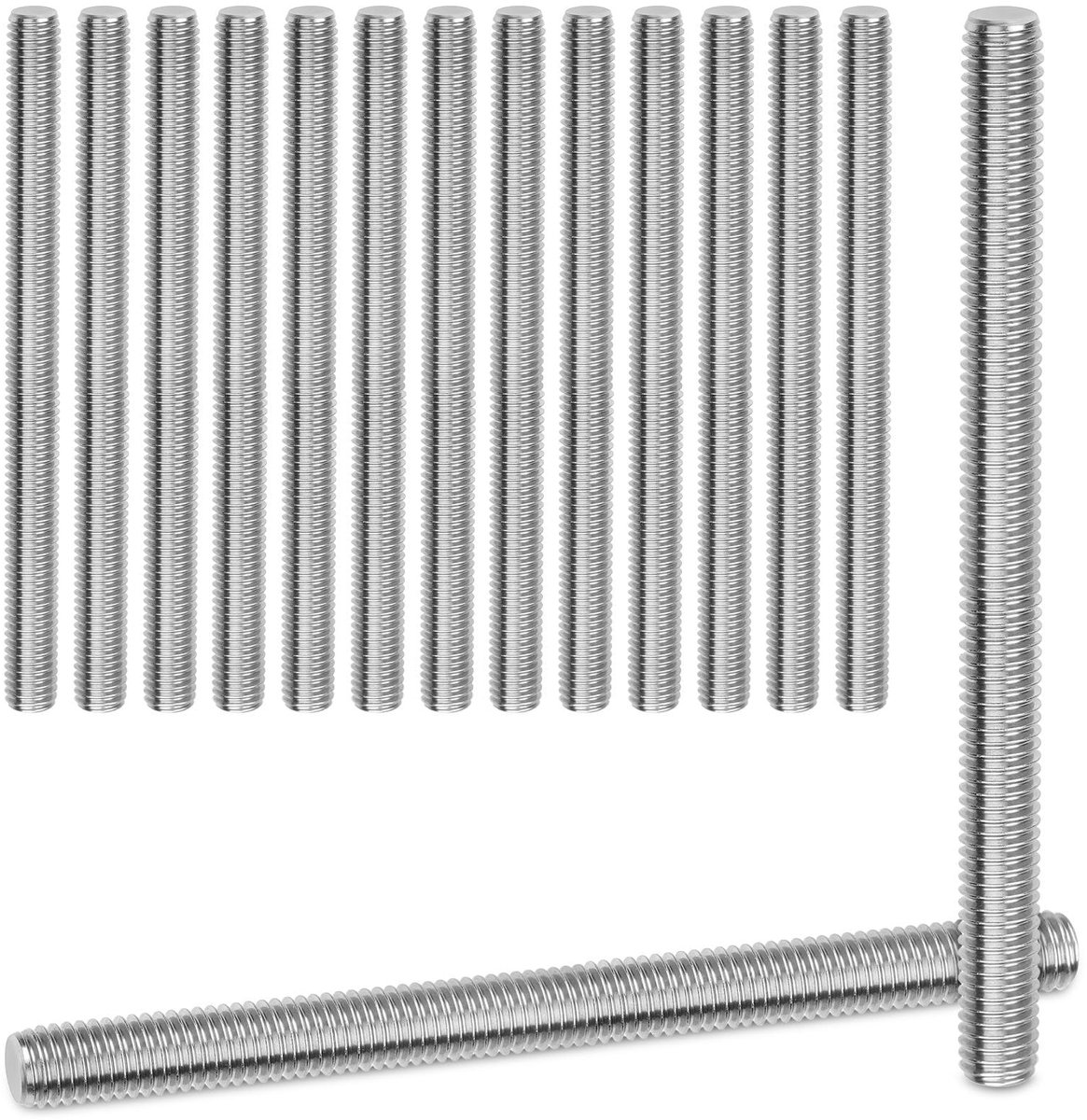 Solidchoice - Set van 15 Volledig Schroefdraad M8x100mm Stalen Stangen