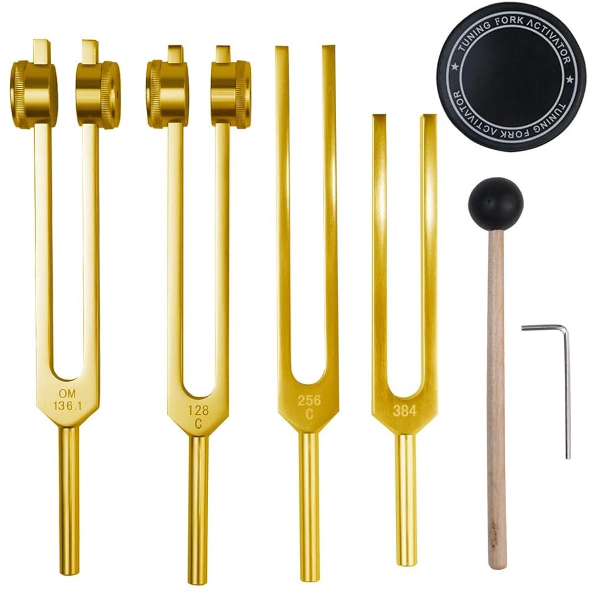 Solidchoice - Set van 4 Stemvorken voor Therapie en Meditatie