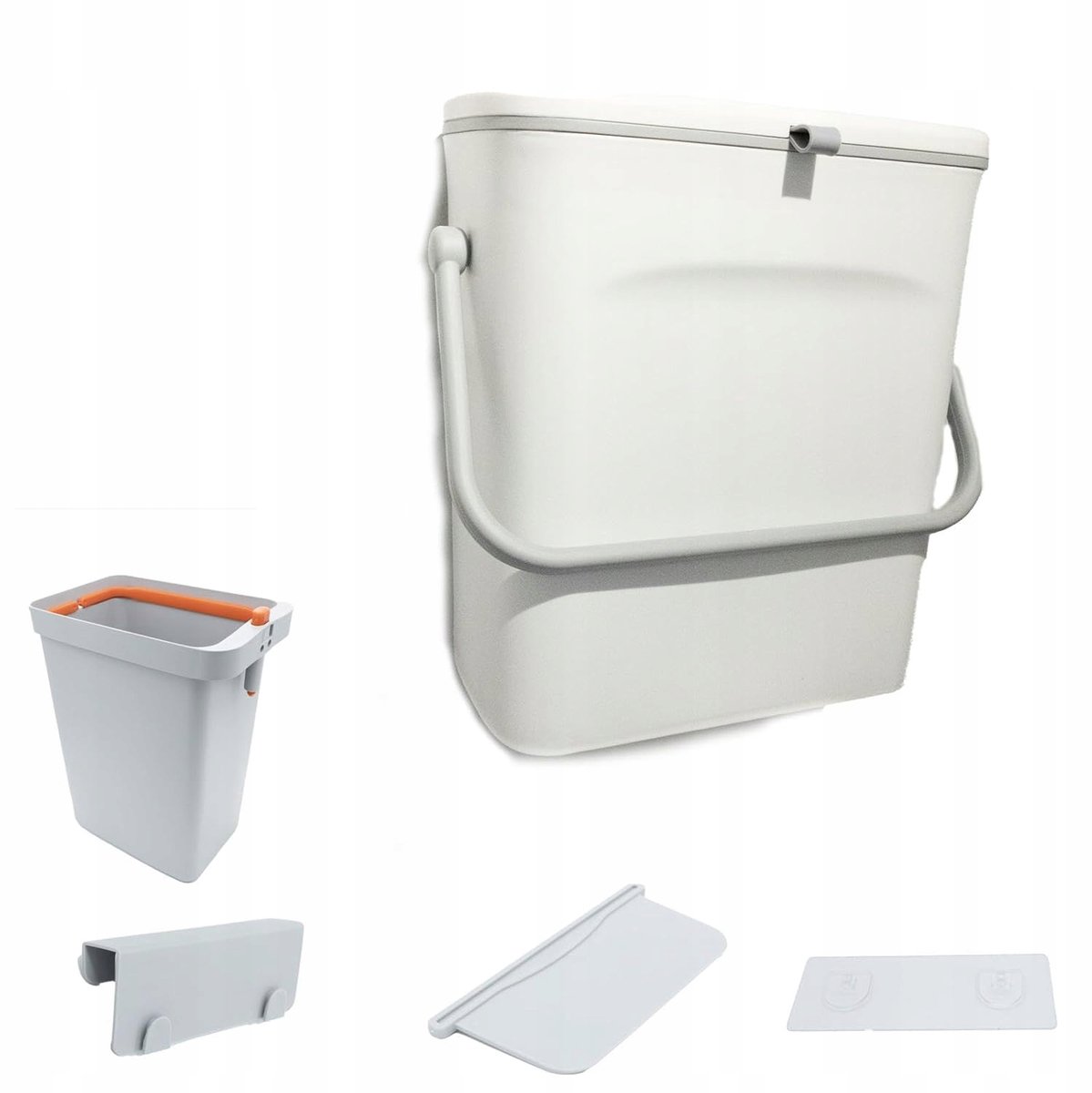 Merkloos 2-in-1 Afvalbak met Hangende Compostbak 9L