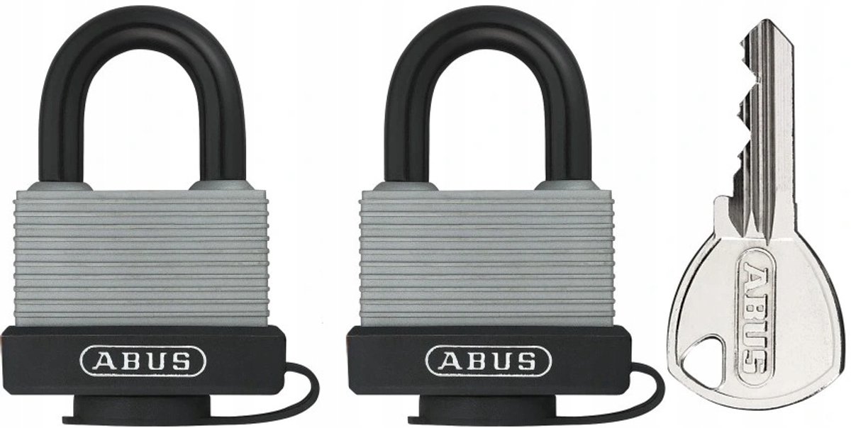 ABUS 2 Kettingsloten 70AL/45 Gelijksluitend met 4 Sleutels