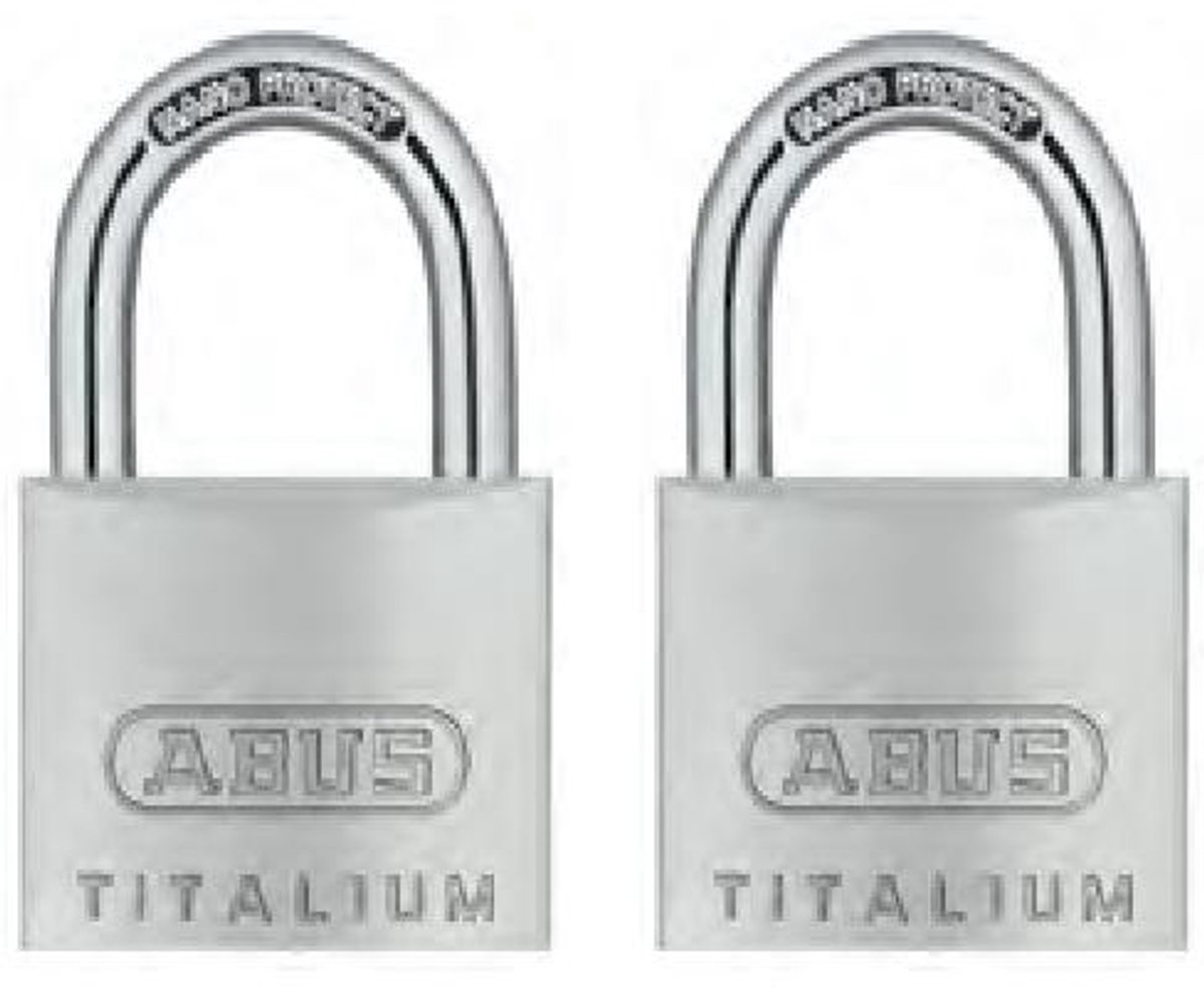 ABUS TITALIUM Hangsloten - Beveiliging met 20mm Beugel (2 stuks)