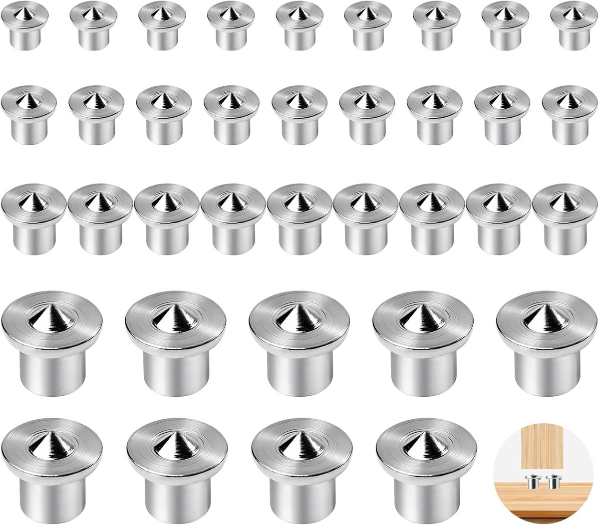 36 Stuks Houten Deuvels, Centreerpunten, Pluggenmarkers, Deuvelpunten - ShopVlot