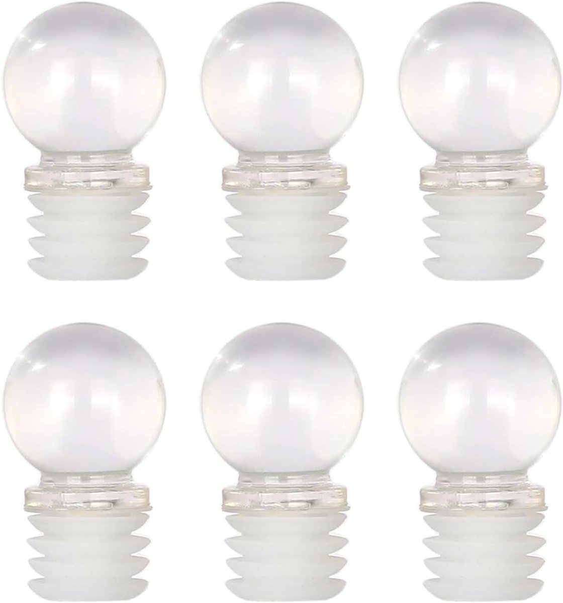 Magic Season Glass bottle stoppers for 0.7" (18mm) opening bottles (6 pieces) - ShopVlot