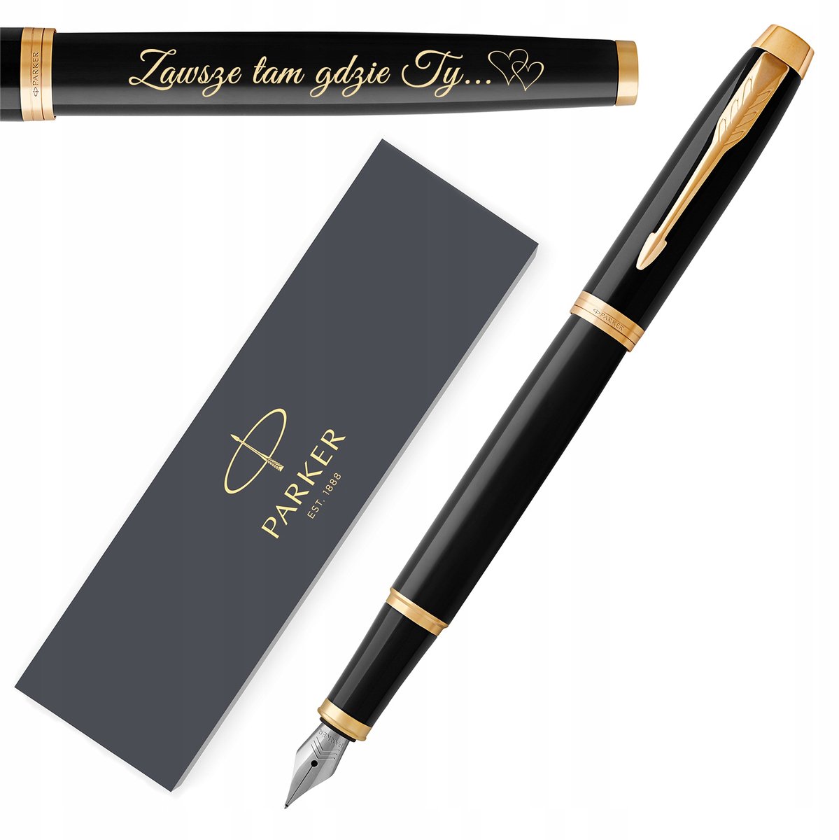 Parker IM Zwart Vulpen met Gravure - Luxe Geschenk