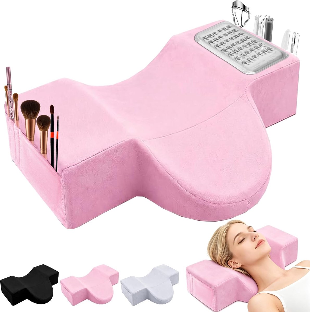 U-Shaped Eyelash Pillow for Eyelash Extension Ergonomic Memory Foam Neck Pillow for Home Use in Beauty Salon - ShopVlot