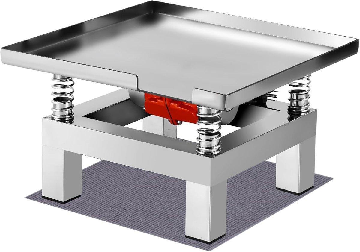YUCHENGTECH Concrete Vibrating Table 35cm x 35cm Stainless Steel Vibrating Table 3000 Times/Min Test Block Vibration - ShopVlot