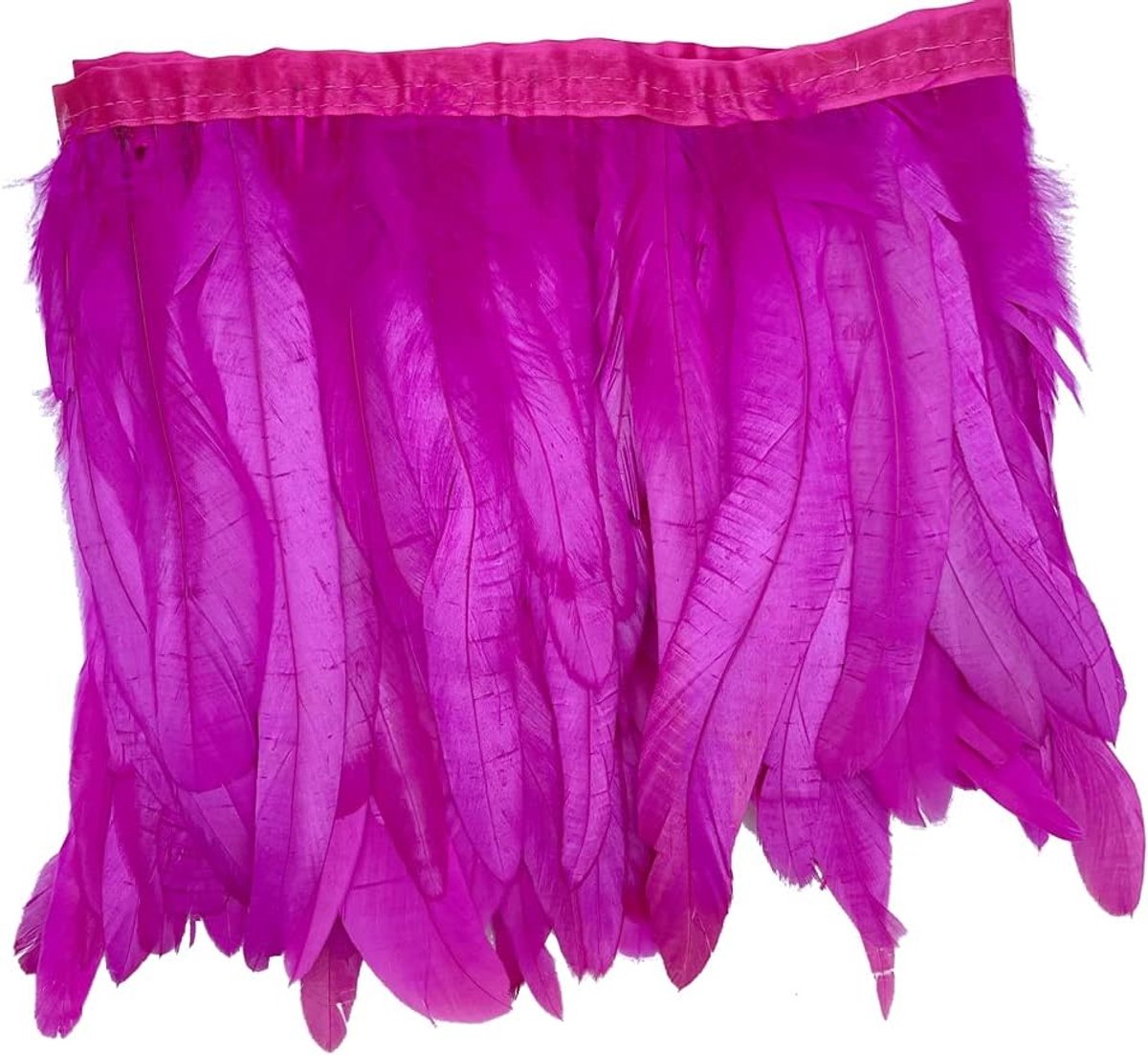 Feather trim 8-10 inch - Fuchsia - Prachtige verenfranje - Perfect voor creatieve projecten - ShopVlot
