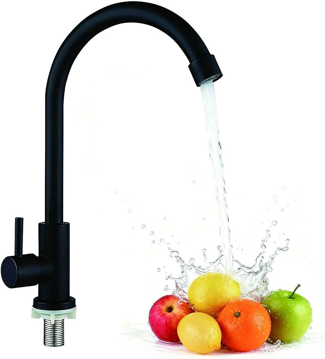 Sink Faucet Black, Stainless Steel Kitchen Faucet - ShopVlot