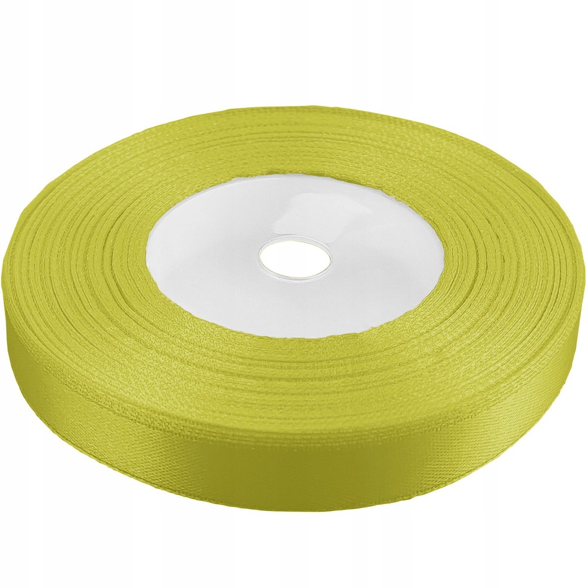 Olijfgroene satijnen lint 12mm breed, 32 meter lang