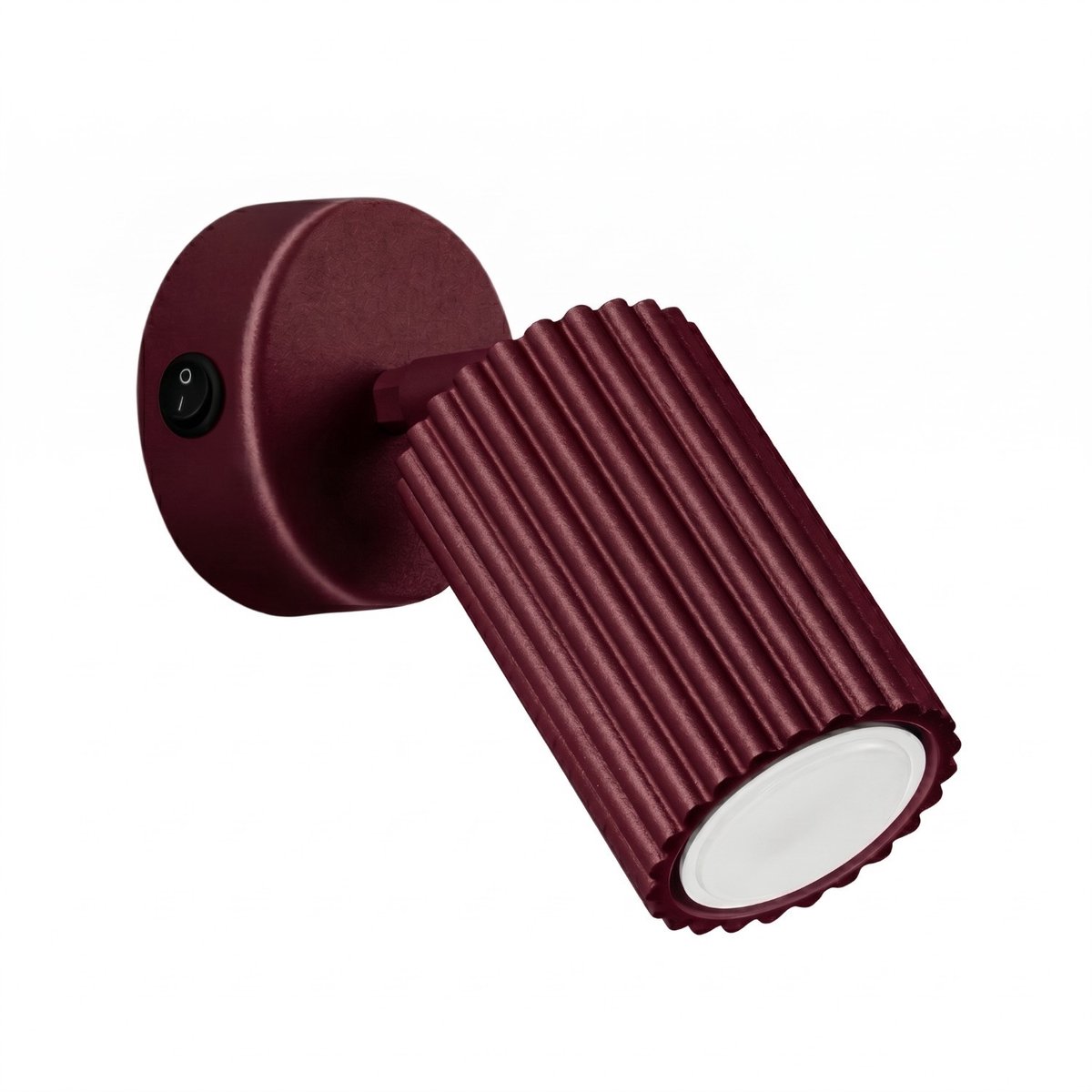 Sollux Lighting Wandlamp KARBON - GU10 - bordeaux - aluminium - 8x16x16cm