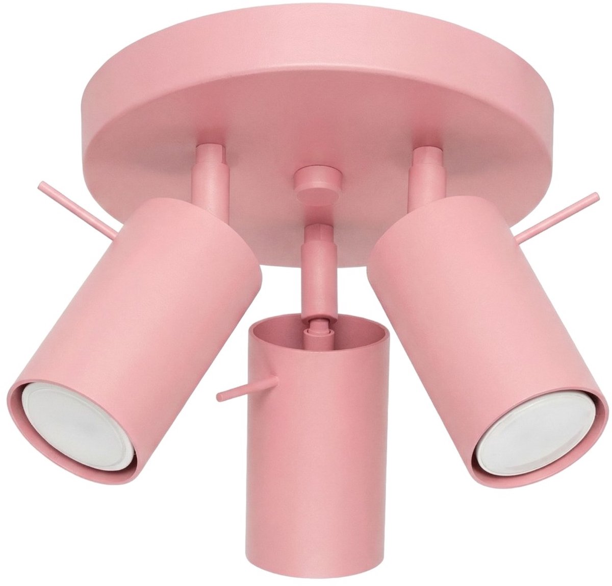 Sollux Lighting Plafondlamp RING - GU10 - roze - staal - 25.7x25.7x14.5cm
