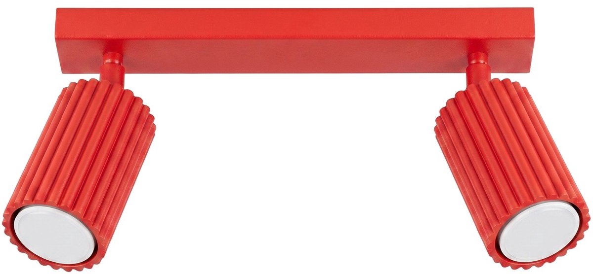 Sollux Lighting Plafondlamp Karbon - GU10 - rood - aluminium - 30x6.5x16.5cm