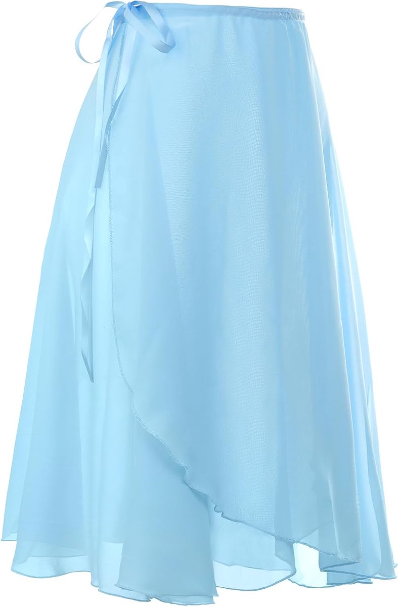 Women's Ballet Skirt, Long Transparent Dance Skirt, Chiffon Skirts with Adjustable Waistband for Adult Girls - ShopVlot