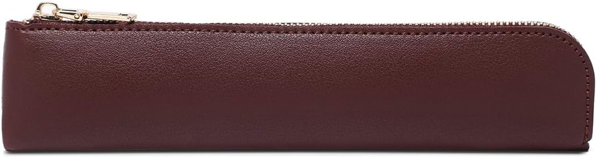 Kunstlederen etui schattig dun dun dun etui eenvoudig en stijlvol lichtgewicht (Bourgondië) - ShopVlot