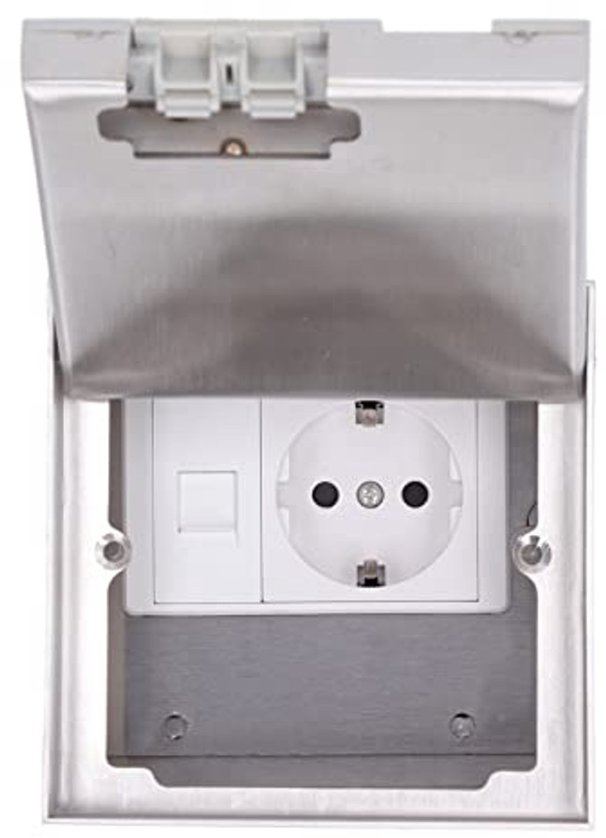 Floor Recessed Hidden Socket Space Saving Stainless Steel Hidden Socket for Commercial Environments AC250V - ShopVlot
