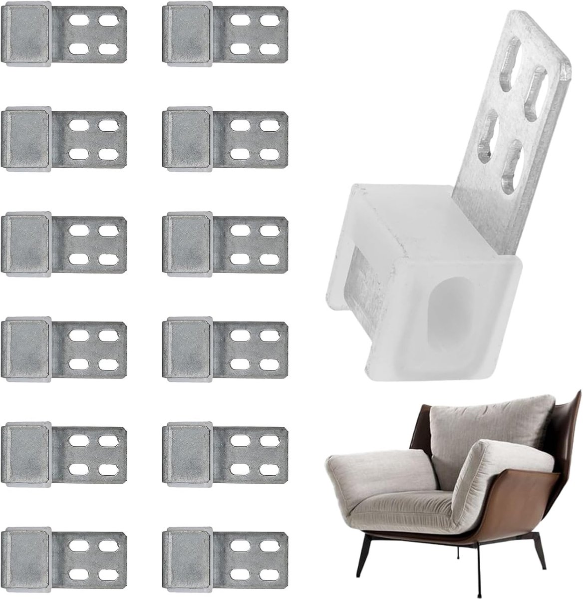 Sofa Connectors 4 Hole Furniture Connectors Spring Clips Furniture Spring Set Spare Parts Metal Sofa Spring Fittings - ShopVlot