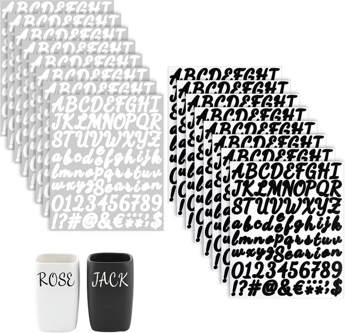 Numbers Letters Stickers Pack of 16 Self Adhesive Numbers Letters for Mailbox, Home, Door, Address Number - ShopVlot