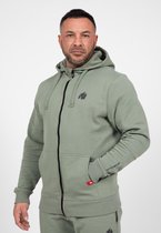 Gorilla Wear Leon Zipped Hoodie - Sweatvest - Groen - 4XL