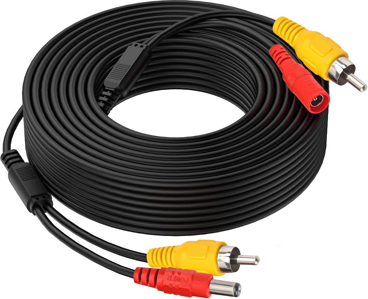 Auto Cinch Cable/Cable Kit Optional DC Network Jack 2 in 2 for Rear View Camera CCTV LED - ShopVlot