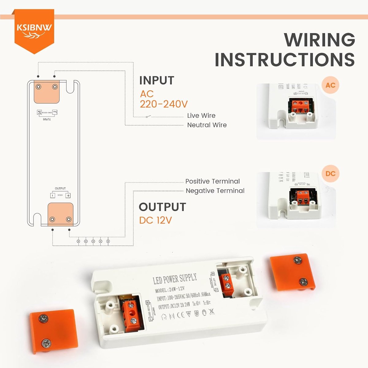 KSIBNW power supply 12V 3A, LED transformer 230V to 12V 3A 36W transformer driver 12 volt driver AC/DC extra thin - ShopVlot