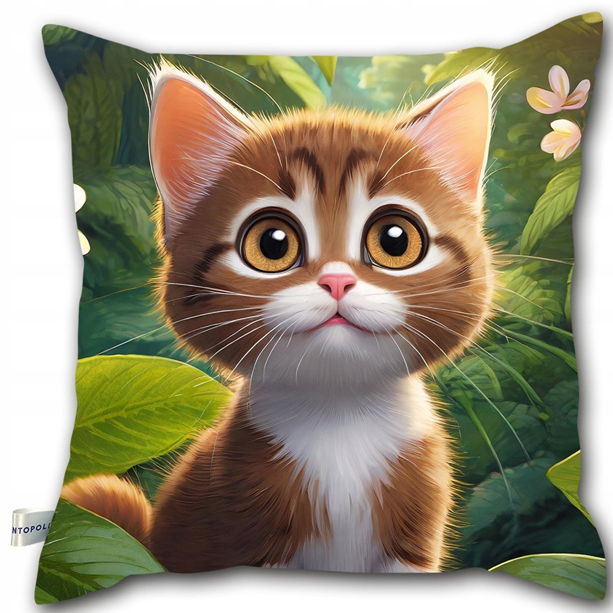 Decoratieve Kattenkussen 40x40cm - Zacht Bruin Kattenontwerp