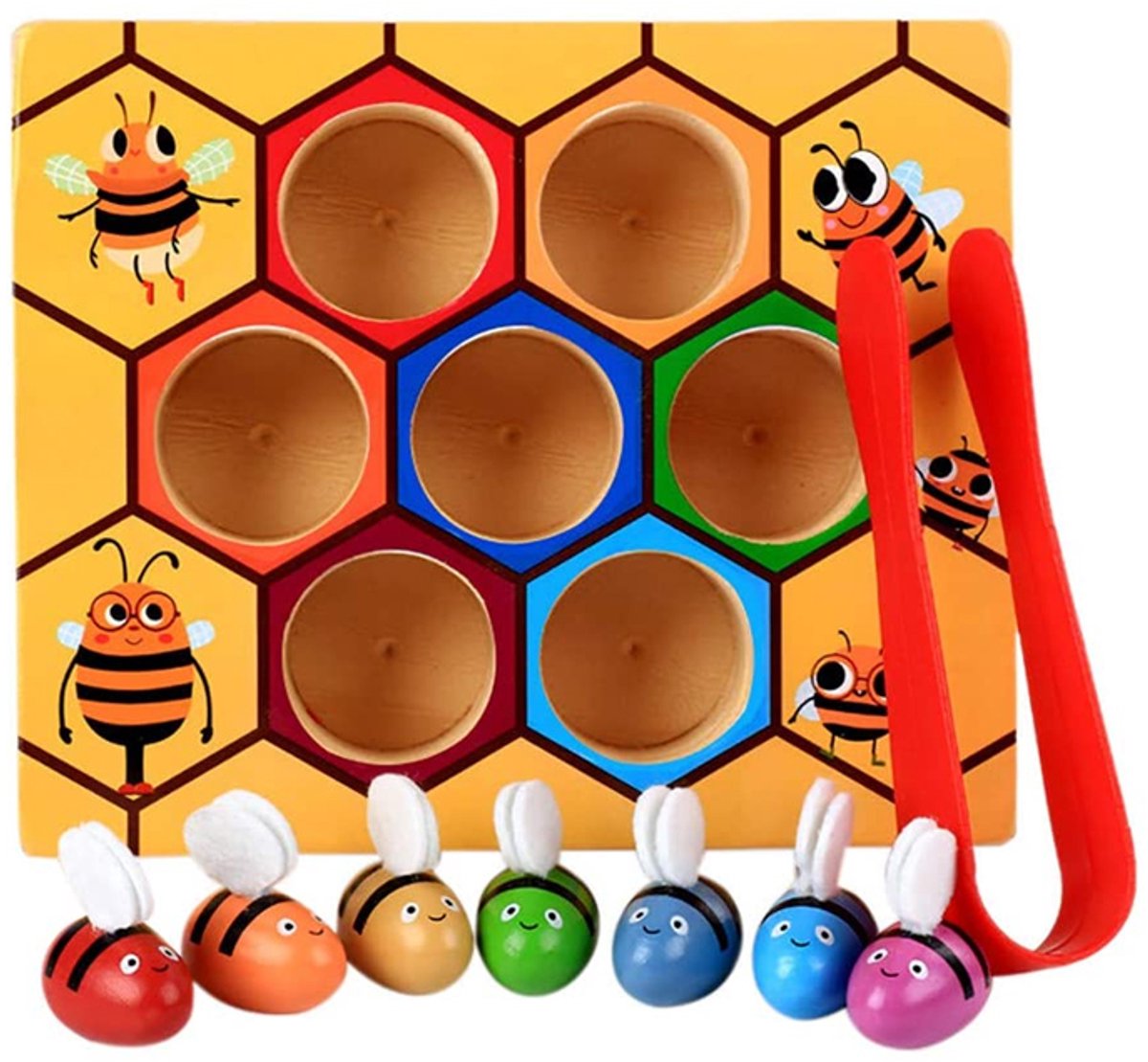 Houten Bijenkorf Spel - Montessori Educatief Speelgoed
