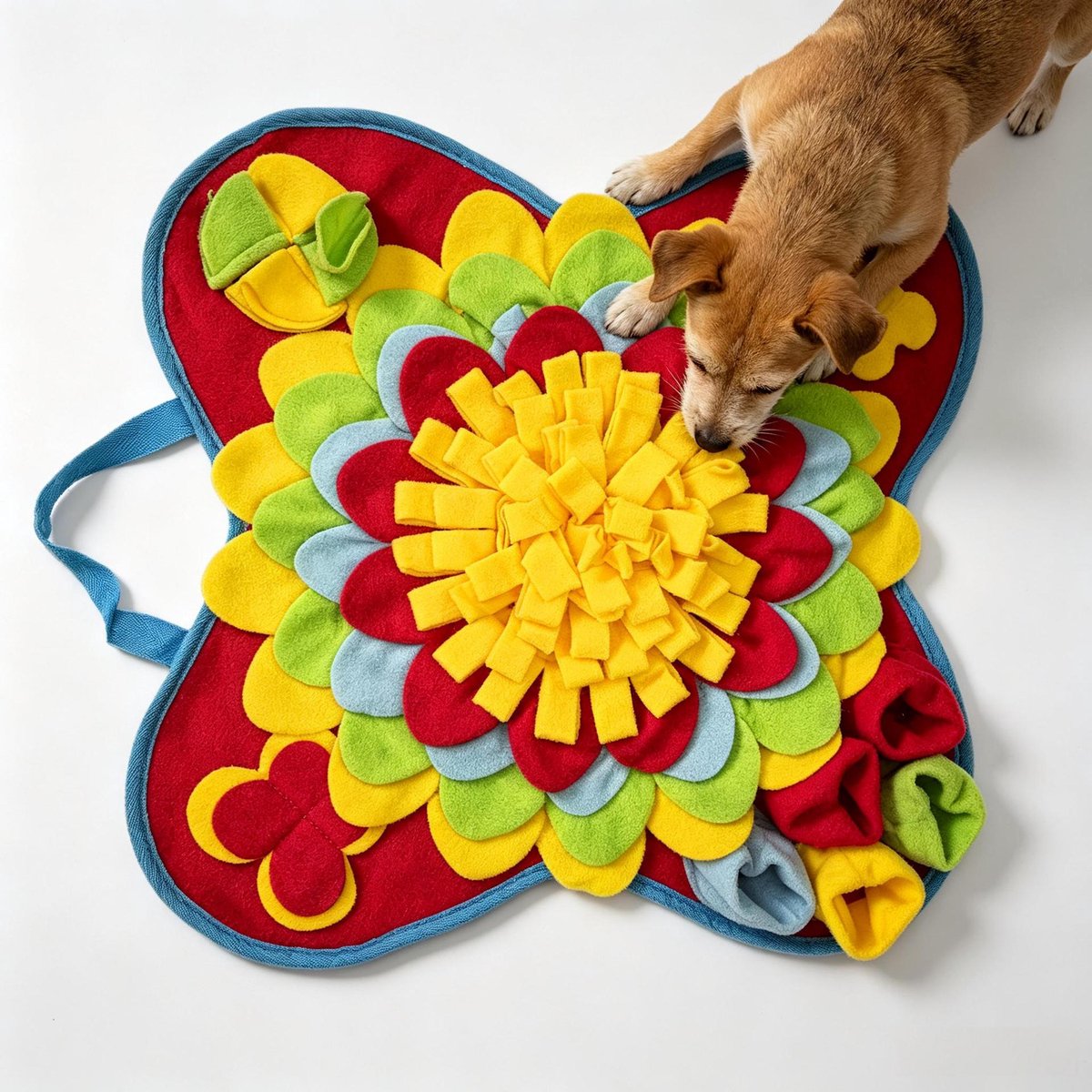 Snuffelmat voor huisdieren, speelmat voor huisdieren, slowfoodmat voor huisdieren, speelgoed voor huisdieren, training voor huisdieren, honden en katten, kleur，1-7 artikelen 50 * 50CM