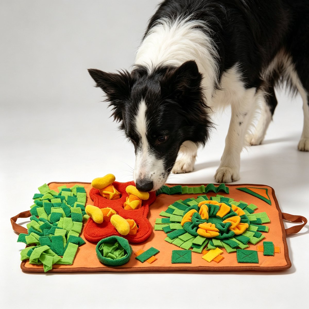 Snuffelmat voor huisdieren, speelmat voor huisdieren, slowfoodmat voor huisdieren, speelgoed voor huisdieren, training voor huisdieren, honden en katten, kleur，M-model 75 * 48cm