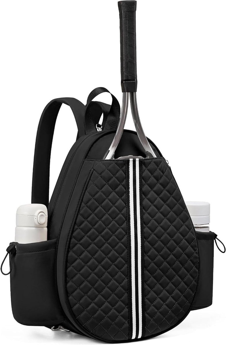 Tennistas - Zwart - 32 x 11,9 x 41,9 cm - Duurzame Rugzak voor Tennis- en Padelrackets - Voor Sportliefhebbers