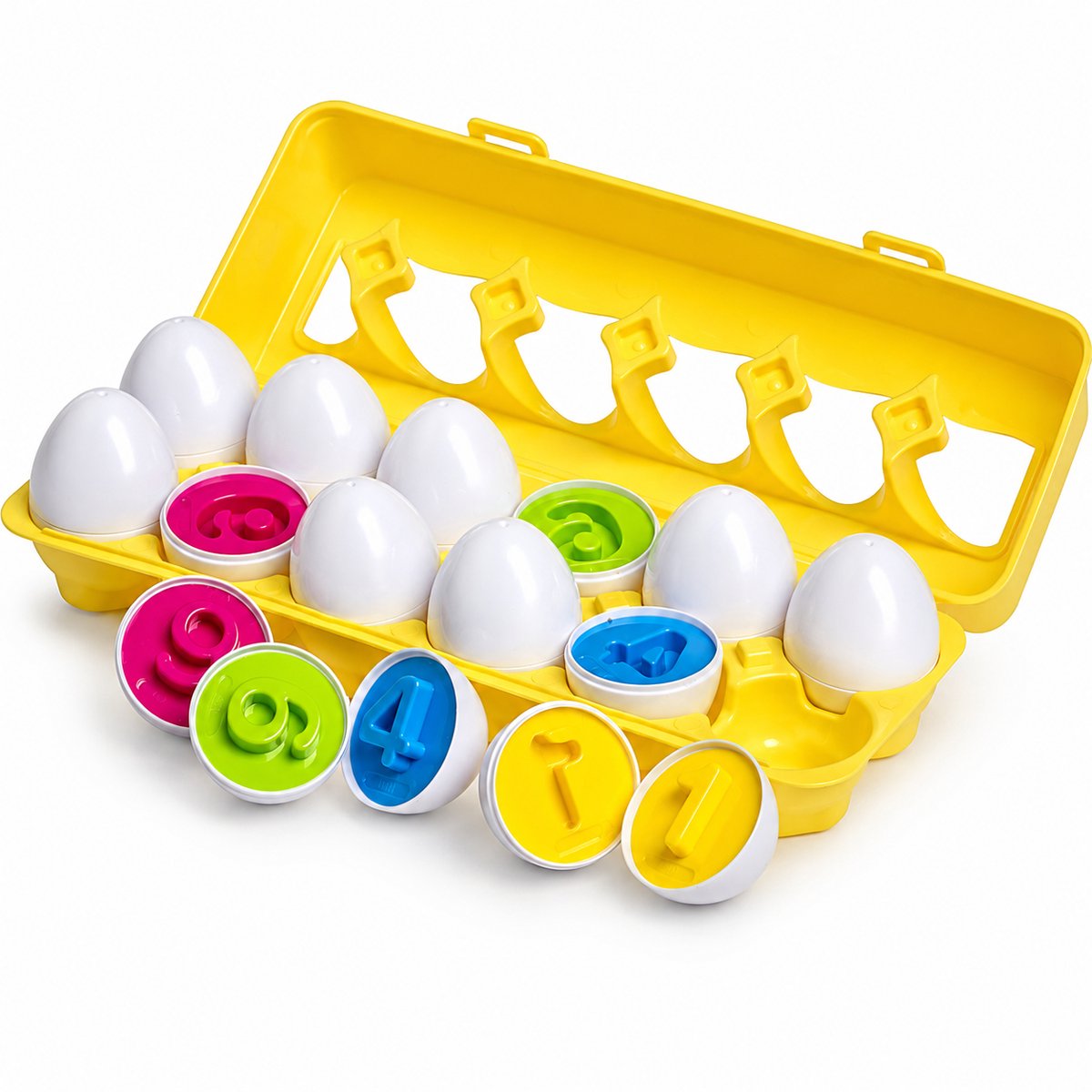 Matching Eggs kinderspeelgoed - Spellen - Educatief speelgoed - Speelgoed eieren - Multicolor - 12-delig