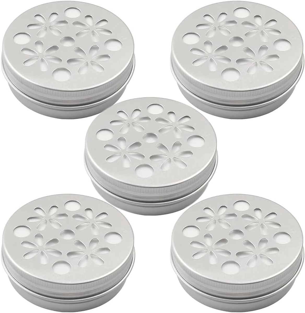 Dog Food Bowl, Metal Container for Dogs, 5 Pieces, Dog Training, Fragrance Container, Round Metal Containers - ShopVlot