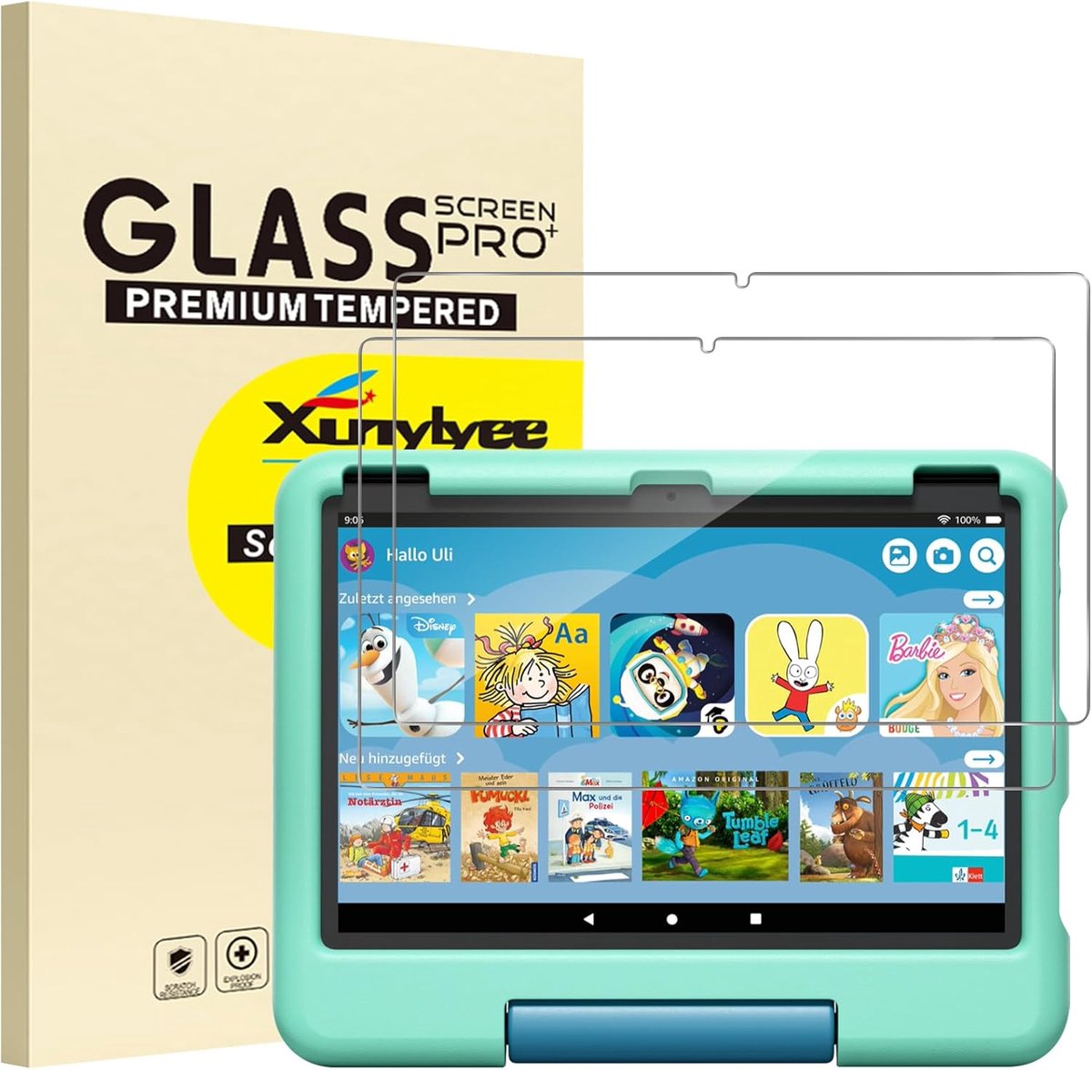 [2 Pack] XunyLyee Screen Protector Compatible with Brand New Fire HD 10/Fire HD 10 Plus, Tempered Glass Film for Fire - ShopVlot