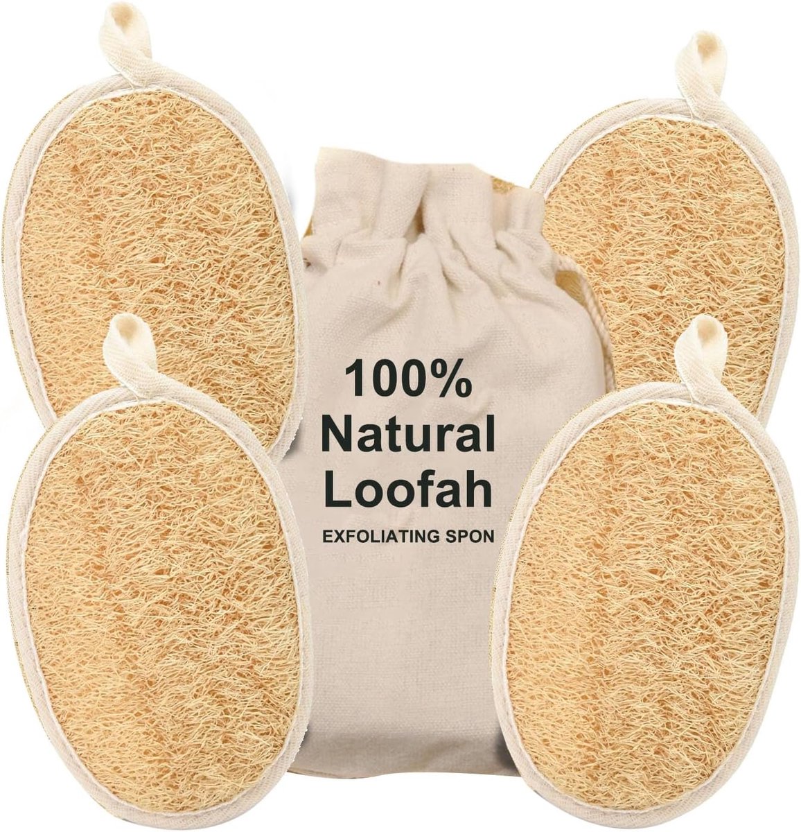 SHYSBV Luffa-spons voor lichaam, natuurlijke peelingspons, milieuvriendelijk en biologisch afbreekbaar, loofah - ShopVlot