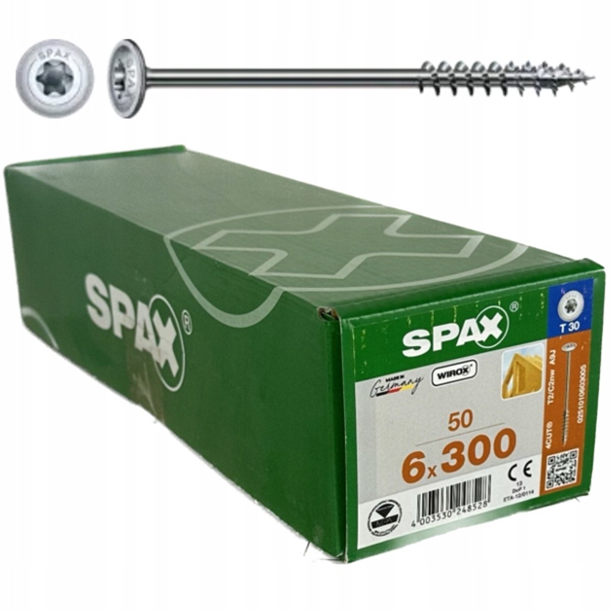 Spax houtbouw schroeven 6x300mm met WIROX coating, 50 stuks