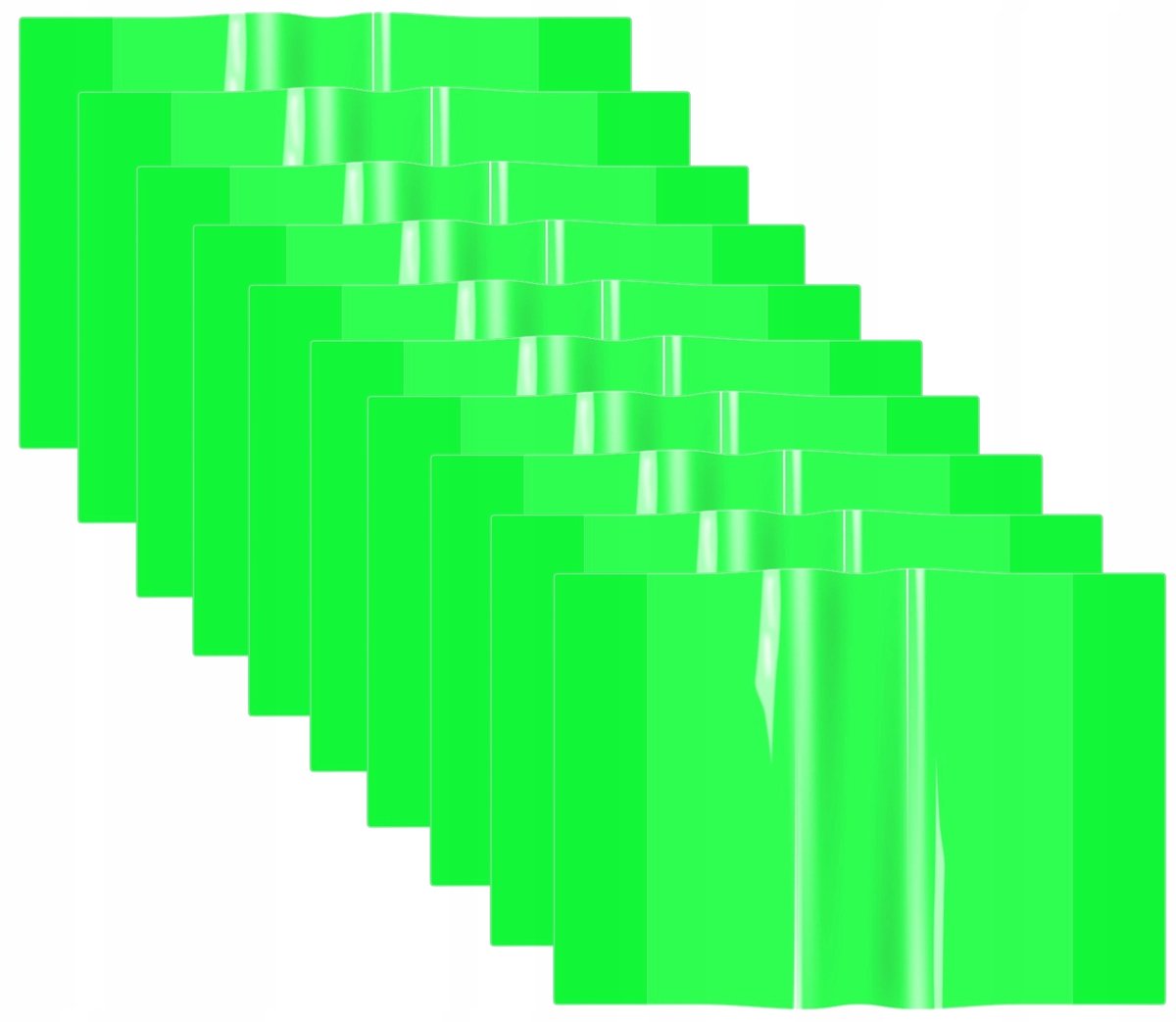 Set van 10 Neon Groene A5 Hoezen voor Schriften