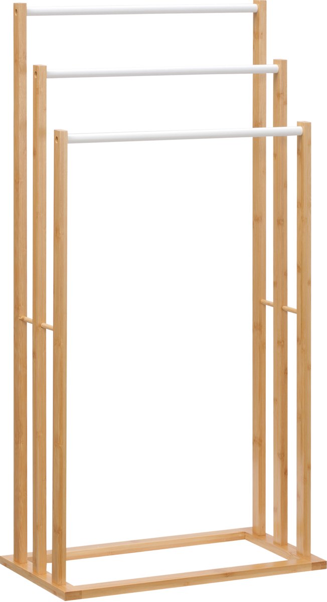 HOMCOM Torenrek - Bamboe - 48x25,8x94cm - Natuurlijk hout