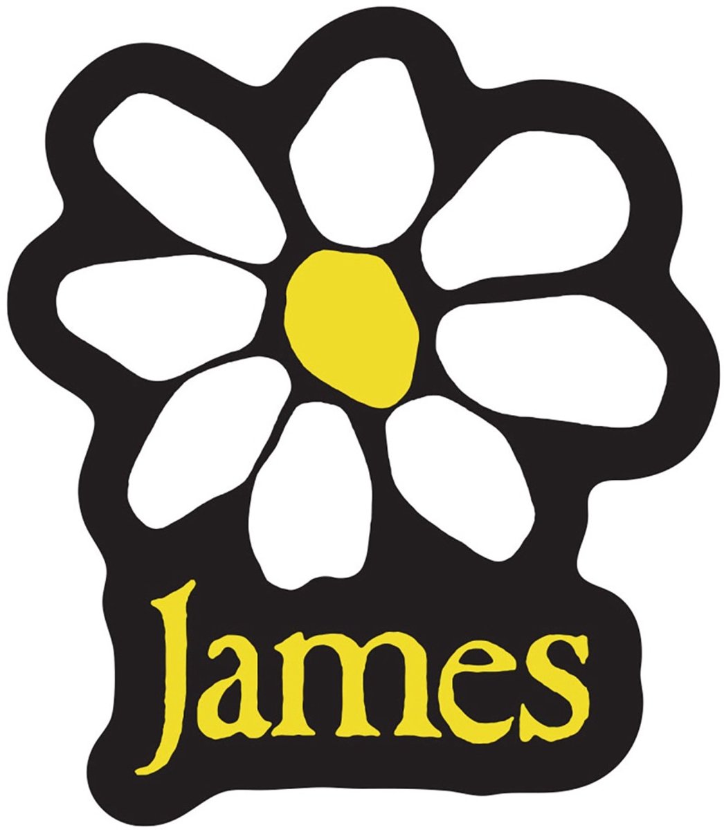 James - Yellow Logo White Daisy Sticker - Zwart/Multicolours