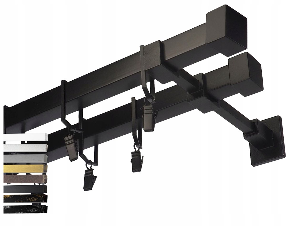 Dubbele Metalen Gordijnroede 260 cm - Modern Design