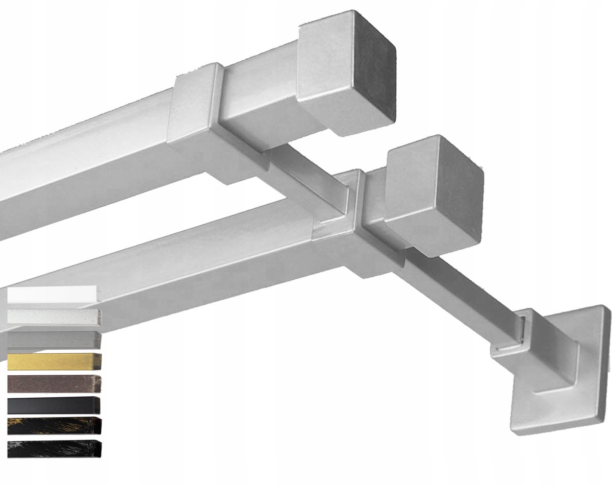 Dubbele Metalen Gordijnroede 280cm - Modern Design