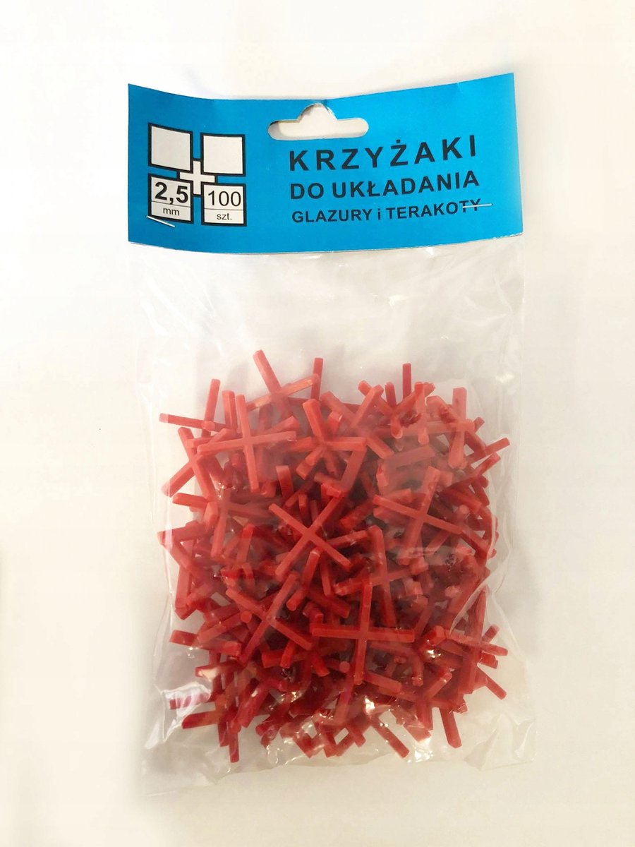 Afstandhouders Tegels 2,5 mm - 100 Stuks - Rood