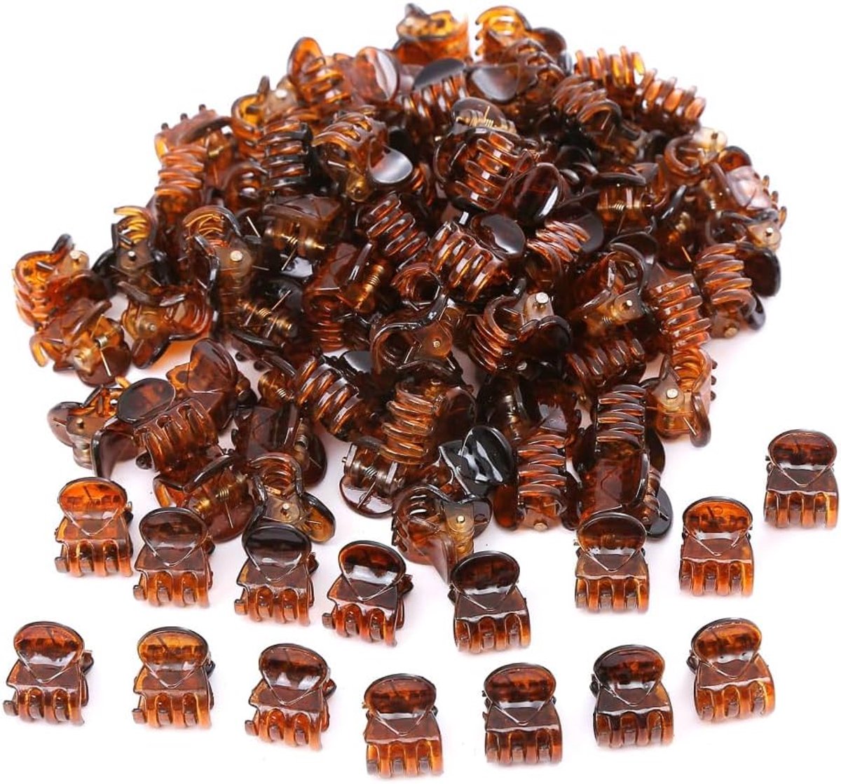 Mini haarspeldjes 50Pcs - bruin - schattig en lichtgewicht - ideaal voor dagelijkse kapsels - ShopVlot