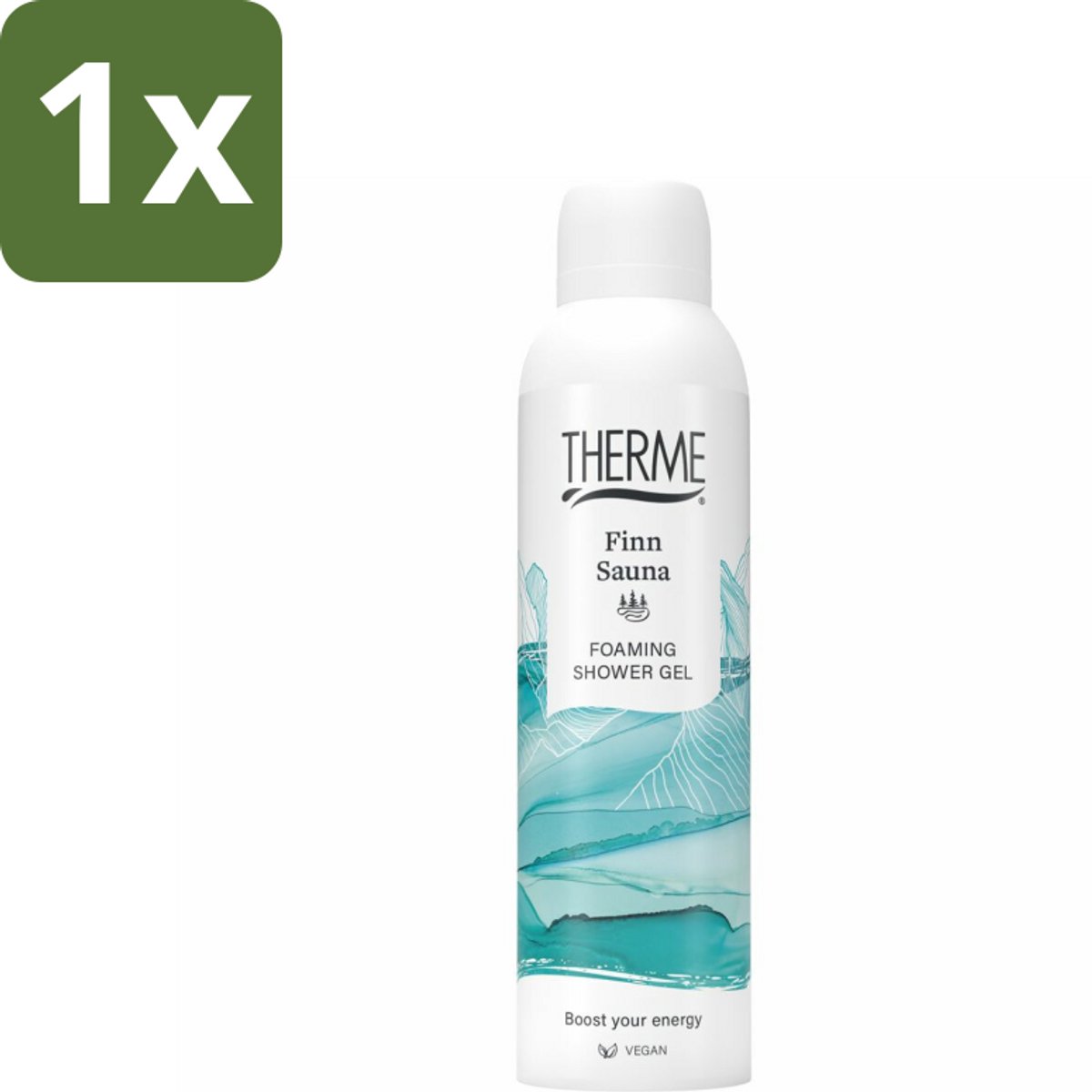 1 x Therme - Finn Sauna - Schuimende Douchegel - Verfrissend - Verzorgend - 200ml - Schuimende Douchegel - Therme Finn Sauna - Eucalyptus - Menthol - Wellness