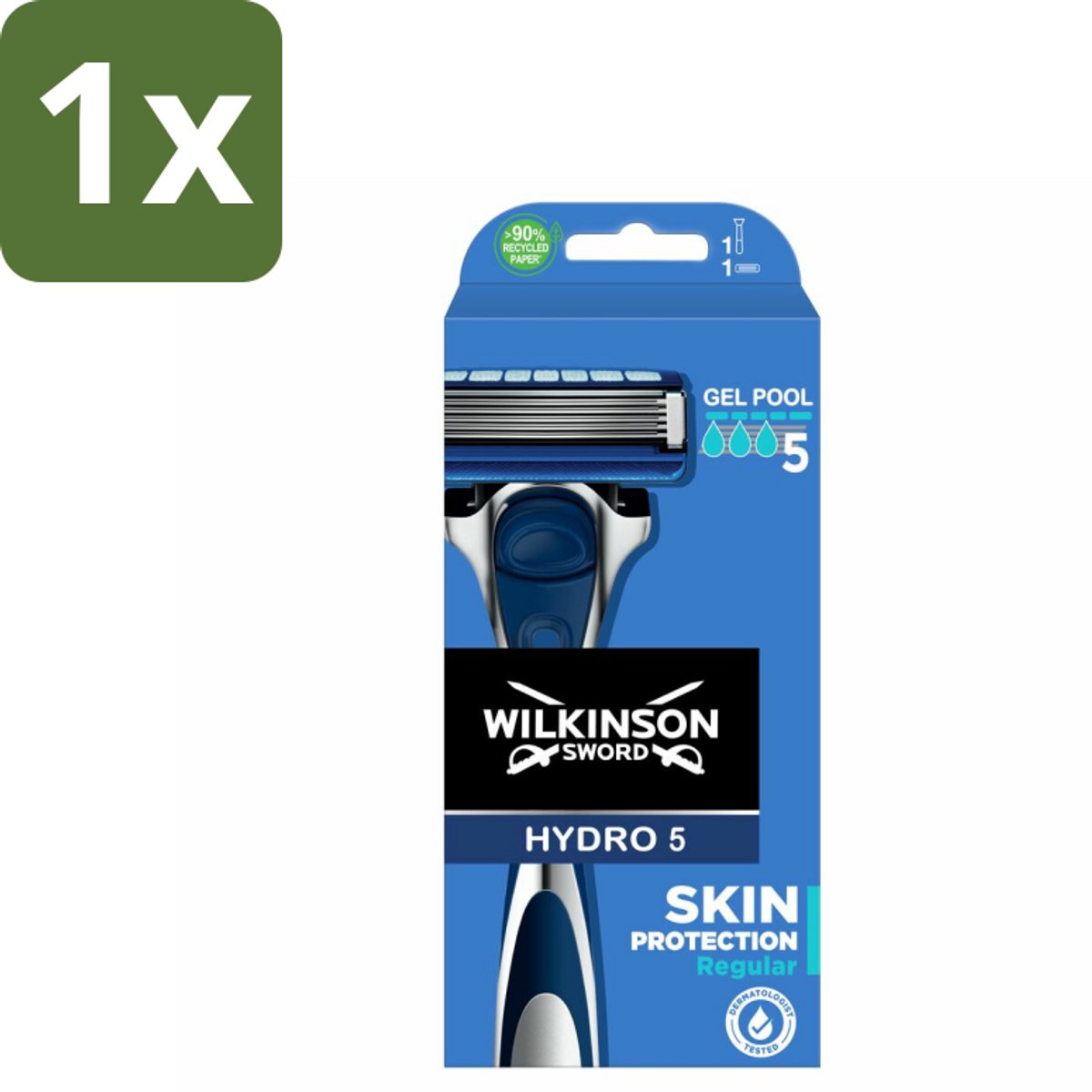 1 x Wilkinson - Navulmesjes - Hydro 5 Skin Protection Scheermes Regular - Comfortabel - 1 mesje - Scheermesje - Hydro 5 - Huidbescherming - Scherpe Mesjes - Comfortabel Scheren