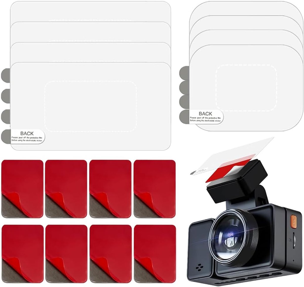 Biadesivo Extra Sterk - 8 Stuks met Warmtebestendigheid - Ideaal voor Dashcam Bevestiging - Betrouwbare Montage - ShopVlot