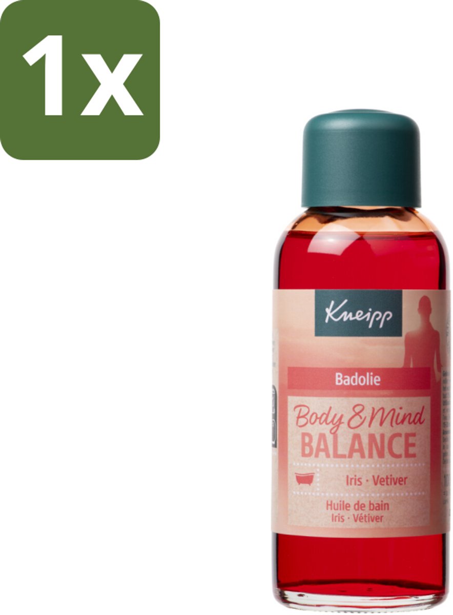 1 x Kneipp - Badolie - Body & Mind Balance - Iris & Vetiver - 100 ml - Badolie - Iris En Vetiver - Body And Mind Balance - Ontspanning - Energie