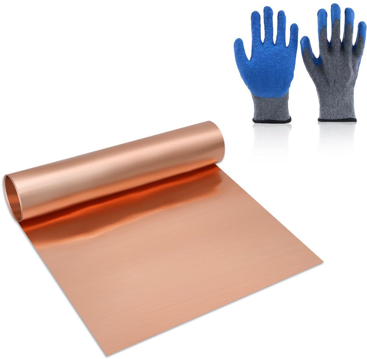 Koperfolie rol 3500 x 100 x 0,02 mm - 99,9% puur koper - corrosiebestendig - ideaal voor DIY-projecten - ShopVlot