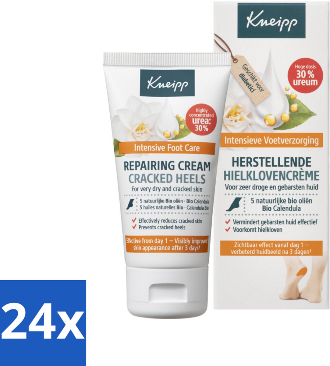 Kneipp - Hielklovencrème - 30 % ureum - Geschikt voor diabetici - 50 ml - Voordeelverpakking - 24 stuks
