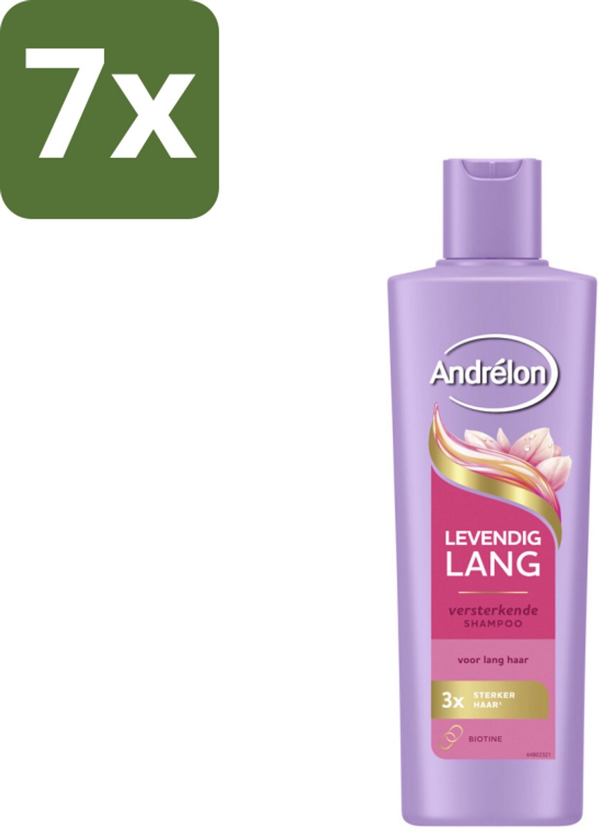 Andrélon – Shampoo – Levendig Lang – 250 ml - Bulkverpakking - 7 stuks