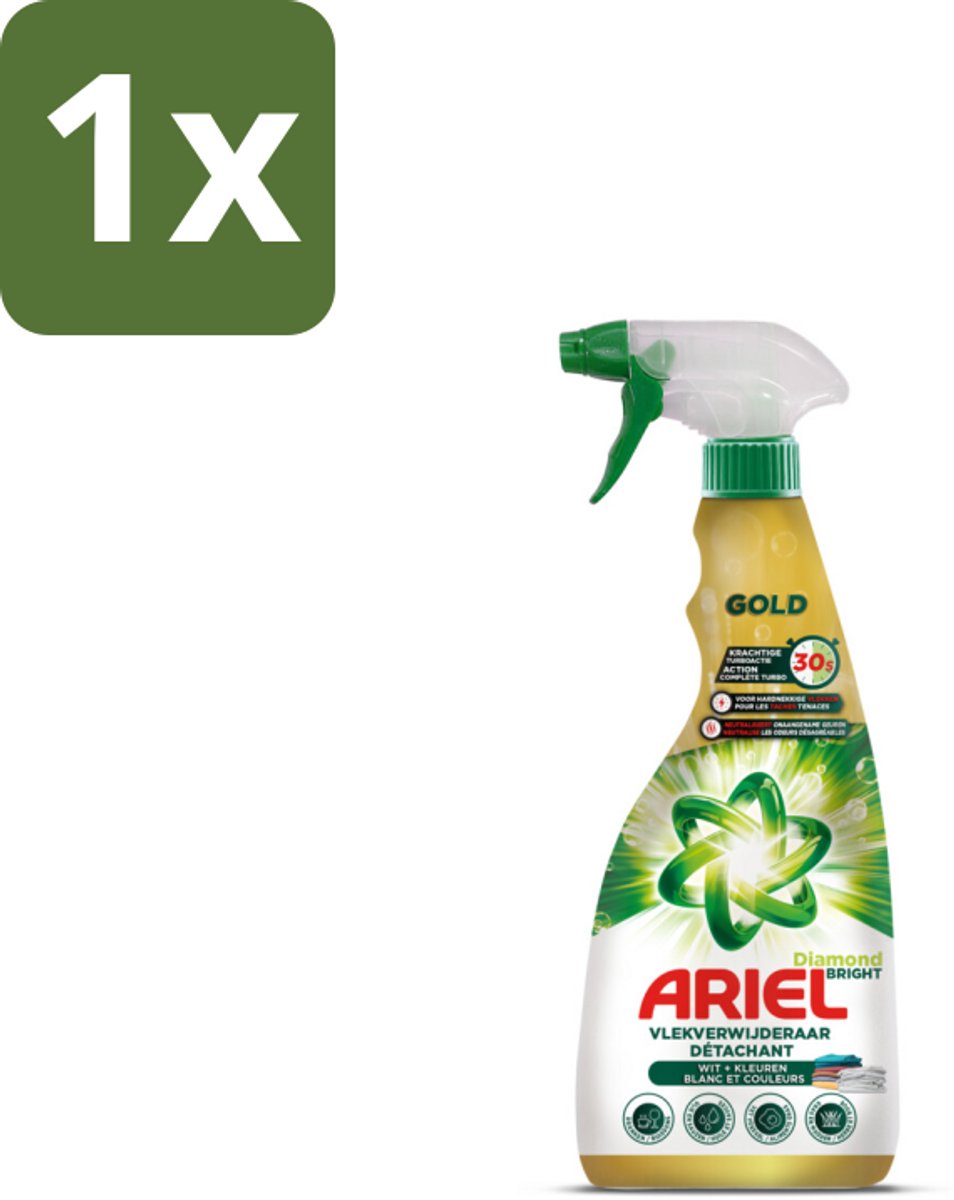 1 x Ariel - Vlekkenverwijderaar - Gold Spray - 750 ml - Vlekkenverwijderaar - Vlekken Verwijderen - Snel Vlekken Verwijderen - Vlekken Op Kleding - Vlekken Op Witte Kleding