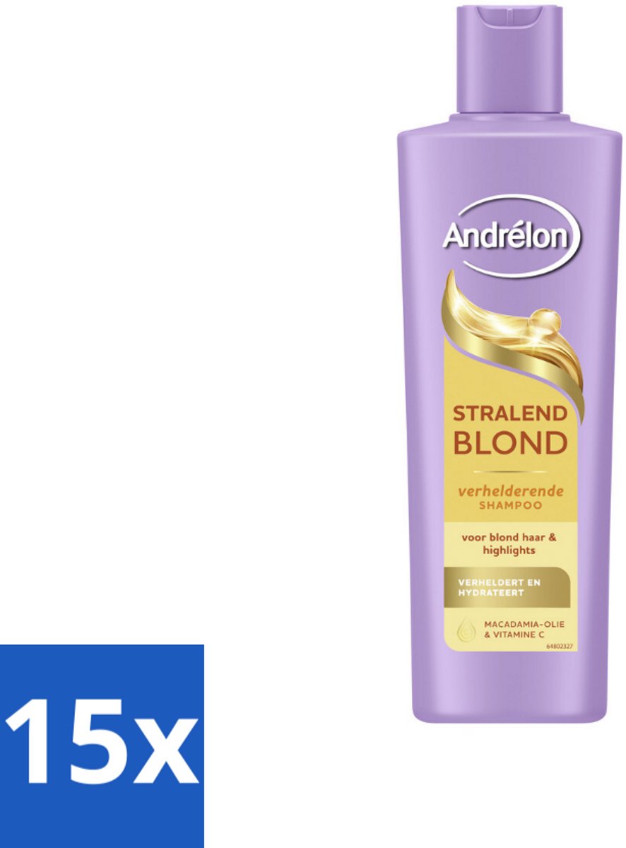 Andrélon – Shampoo – Stralend Blond – 250 ml - Bulkverpakking - 15 stuks